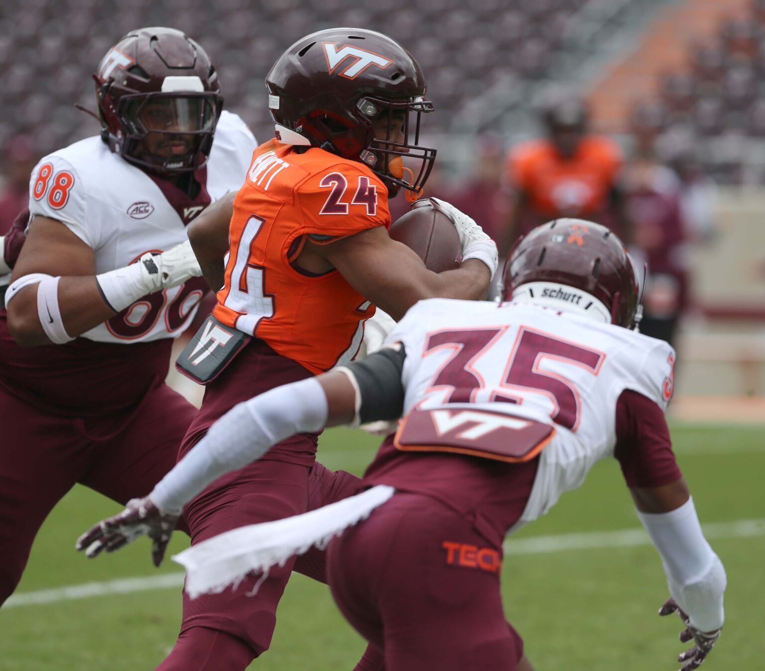 VT Spring Game players